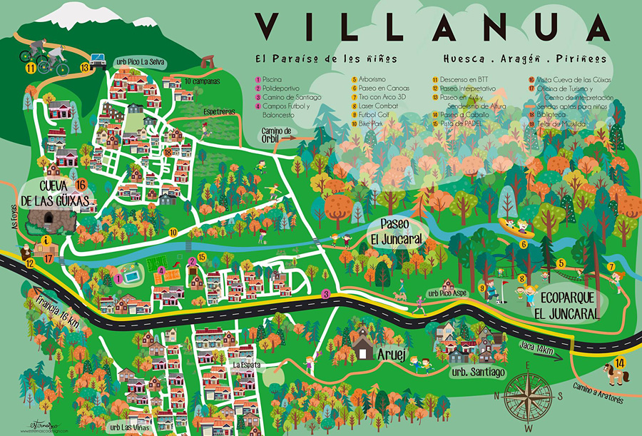 Mapa Villanua